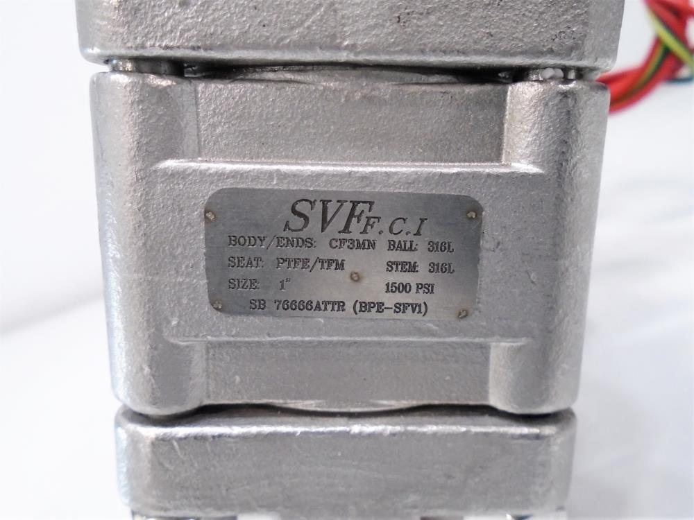 SVF 1" TriClamp 316L Sanitary Ball Valve w/Kinetrol Actuator & Asco Solenoid